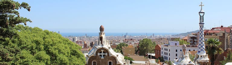 Uitzicht over Barcelona vanaf Parque Guadi