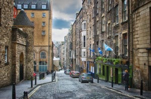 De oude straten van Edinburgh