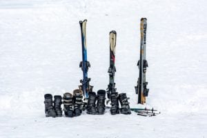 Skispullen voor de wintersport