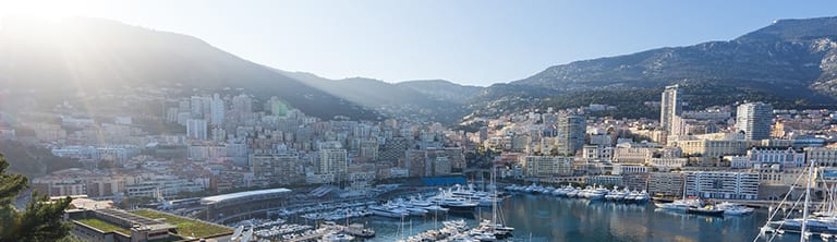 Zonsondergang in Monaco