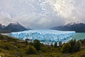 Blauwe gletsjer in Argentinië