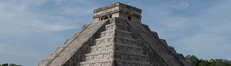Topje van de tempel in Chitzén Itzá