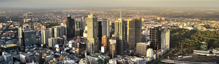 Melbourne vanuit de lucht