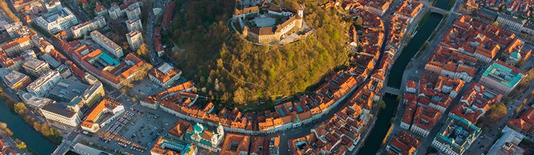 Ljubljana, kleine stad in Europa